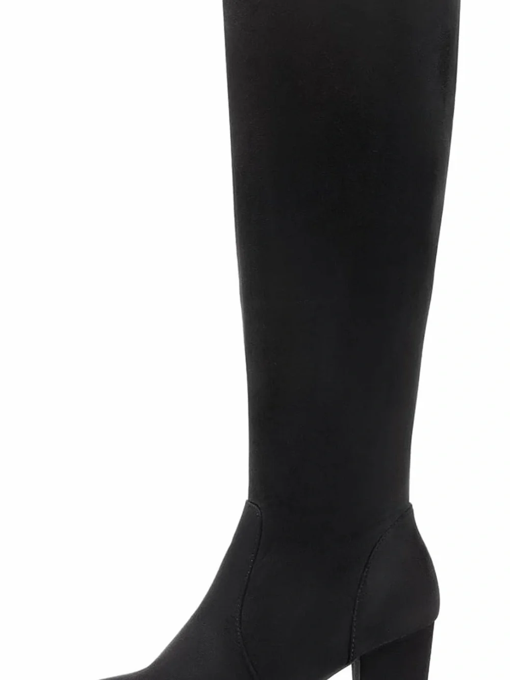 Dream Pairs Black Over-the-Knee Block Heel Boots